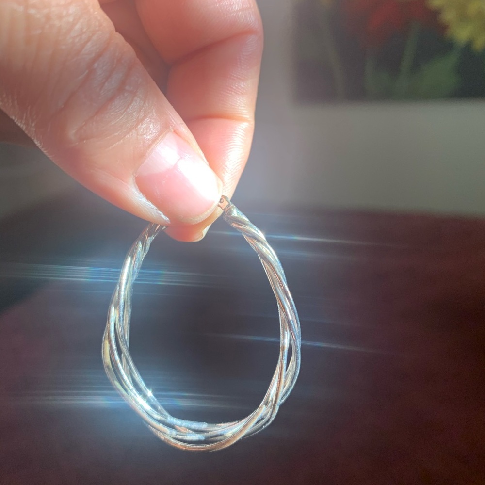 Silver earrings